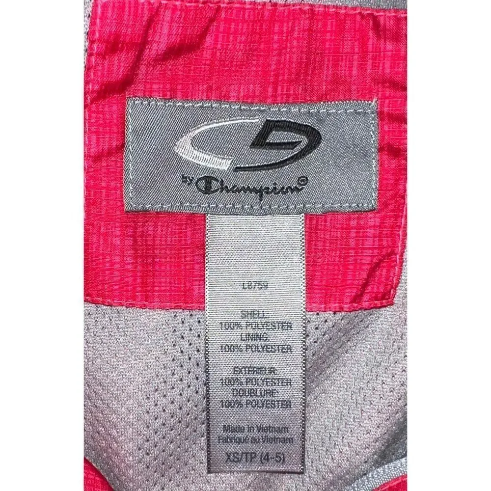 Champion Girls' VentureDry Hooded Pink Rain Jacket (XS)